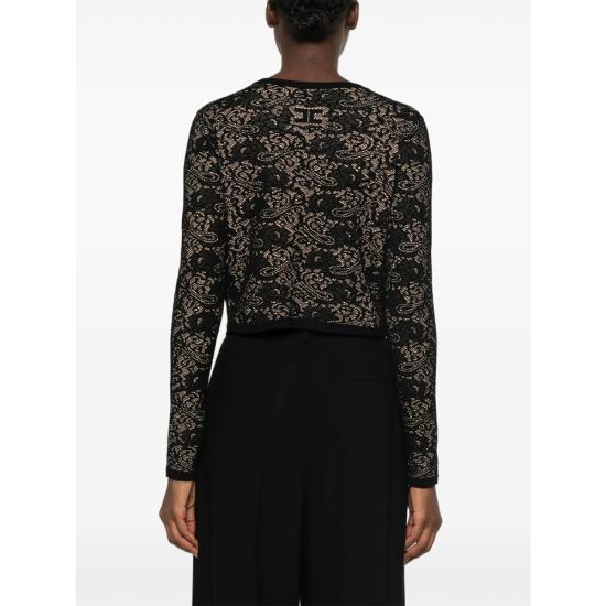 26FW 엘리자베타프랜치 가디건 MK29Q66E2 FR9 BLACK NEUTRALS - ELISABETTA FRANCHI