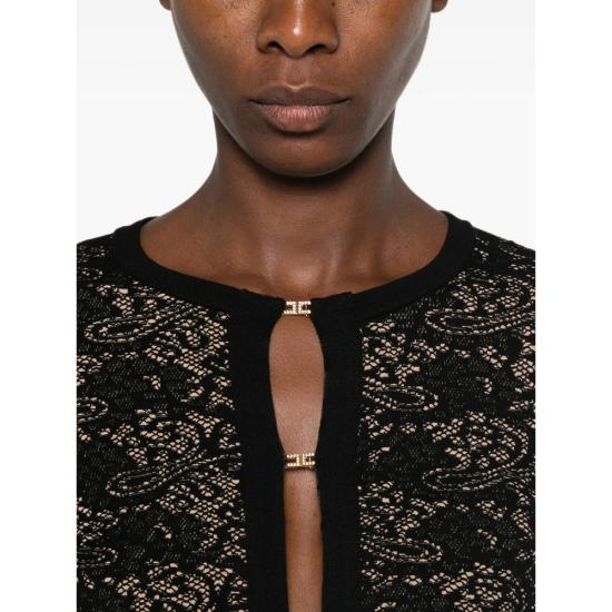 26FW 엘리자베타프랜치 가디건 MK29Q66E2 FR9 BLACK NEUTRALS - ELISABETTA FRANCHI