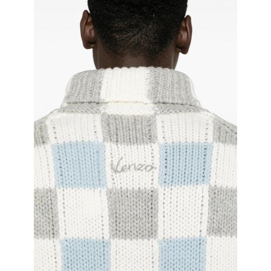 26FW 겐조 니트웨어 FG65PU8173FB 02 WHITE BLUE - KENZO
