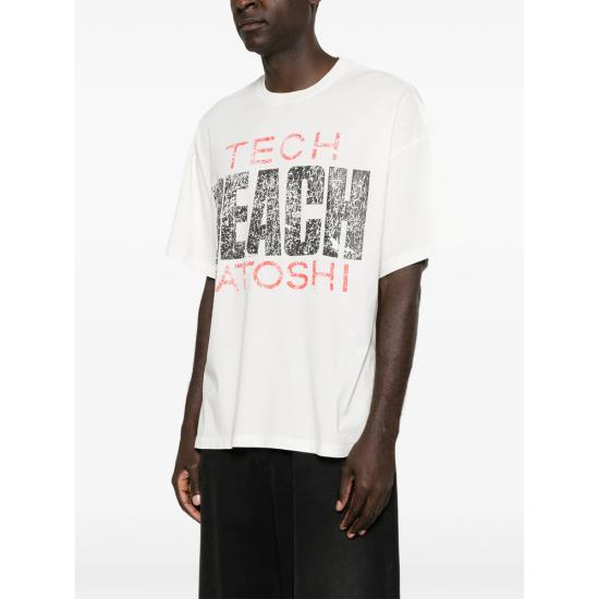 26FW 사토시 나카모토 탑 TEE016 TECH BEACH WHT WHITE - SATOSHI NAKAMOTO