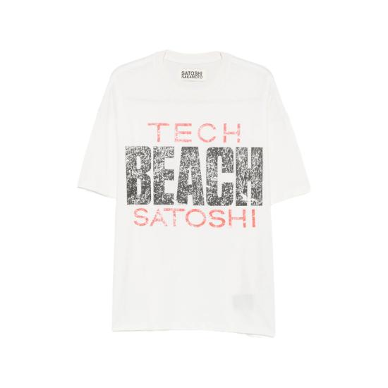 26FW 사토시 나카모토 탑 TEE016 TECH BEACH WHT WHITE