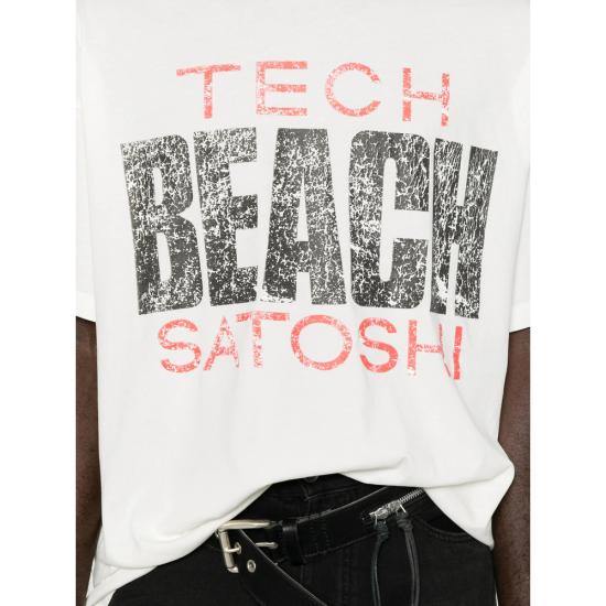 26FW 사토시 나카모토 탑 TEE016 TECH BEACH WHT WHITE - SATOSHI NAKAMOTO