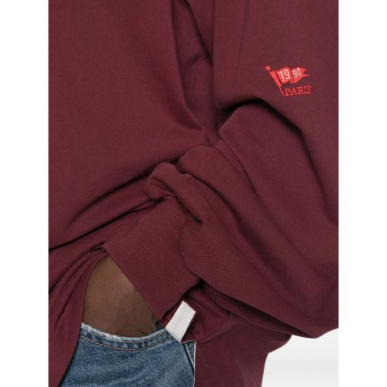 26FW 시스템 긴팔 티셔츠 SY2G8TTOT02W WINE RED - SYSTEM