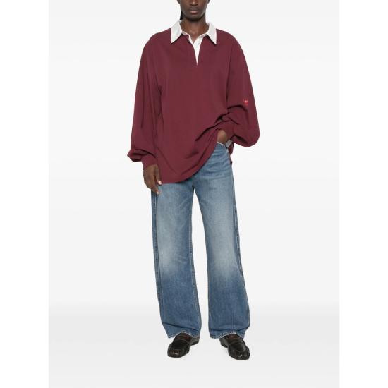 26FW 시스템 긴팔 티셔츠 SY2G8TTOT02W WINE RED - SYSTEM