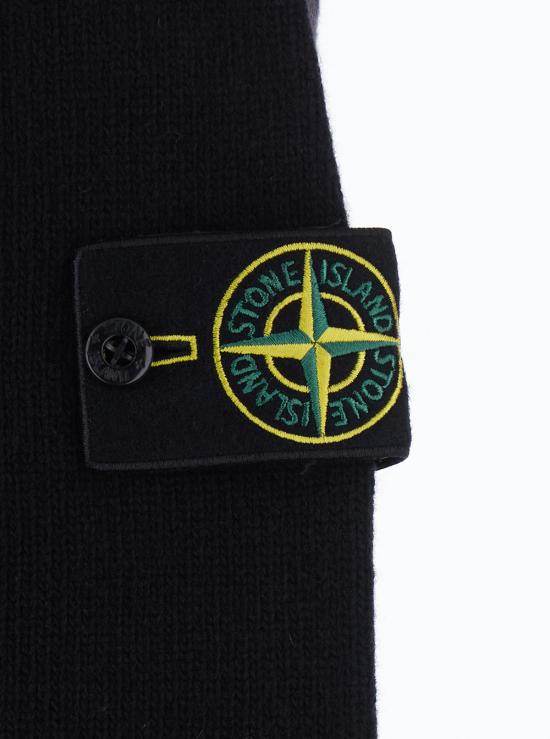 26FW 스톤 아일랜드 로고 패치 하이넥 버튼 울 스웨터 L2S155100040S00A3V0029 Black - STONE ISLAND
