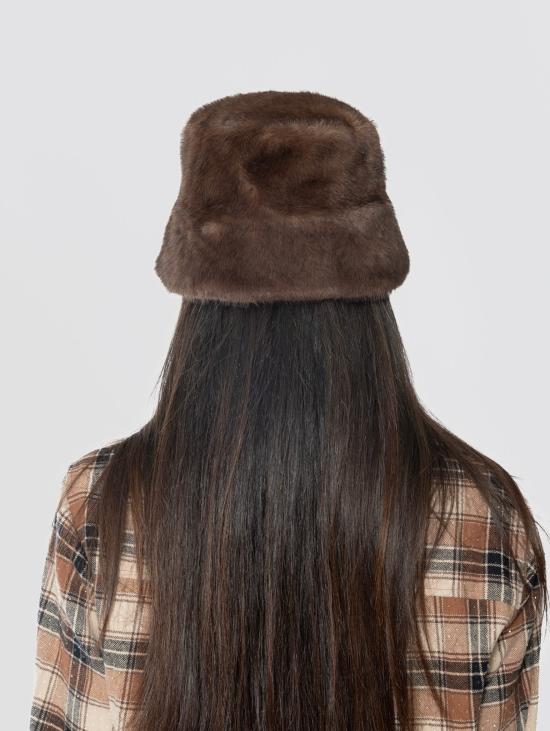 26FW 파로쉬 모자 Ecopelliccia Marrone의 카펠로 버킷 - PAROSH