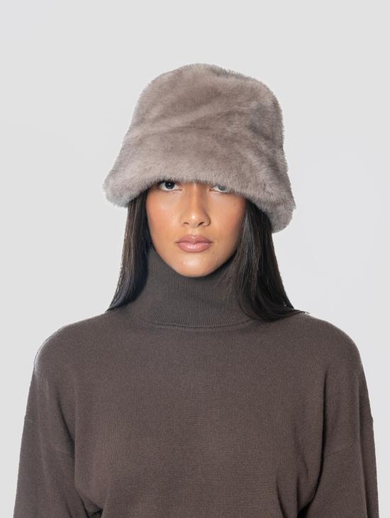 26FW 파로쉬 모자 Ecopelliccia Grigio의 카펠로 버킷