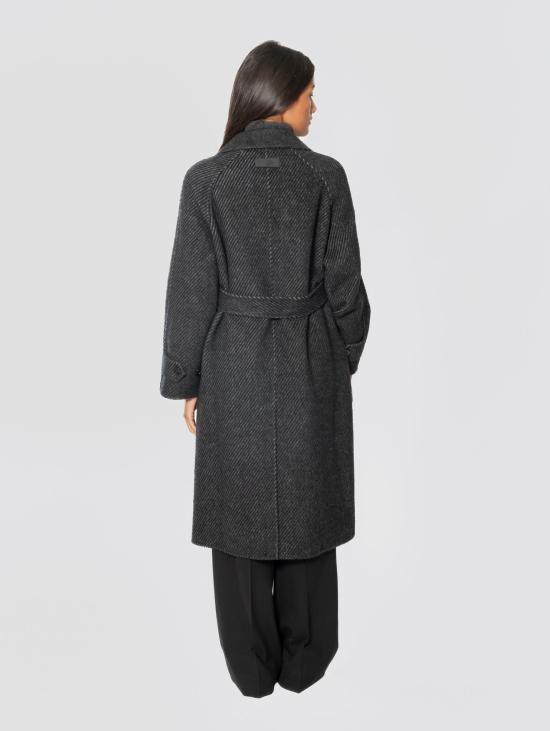 26FW 에르마노 피렌제 코트 카포토 룽고 도피오페토 디아고날 앤트라사이트 - ERMANNO FIRENZE