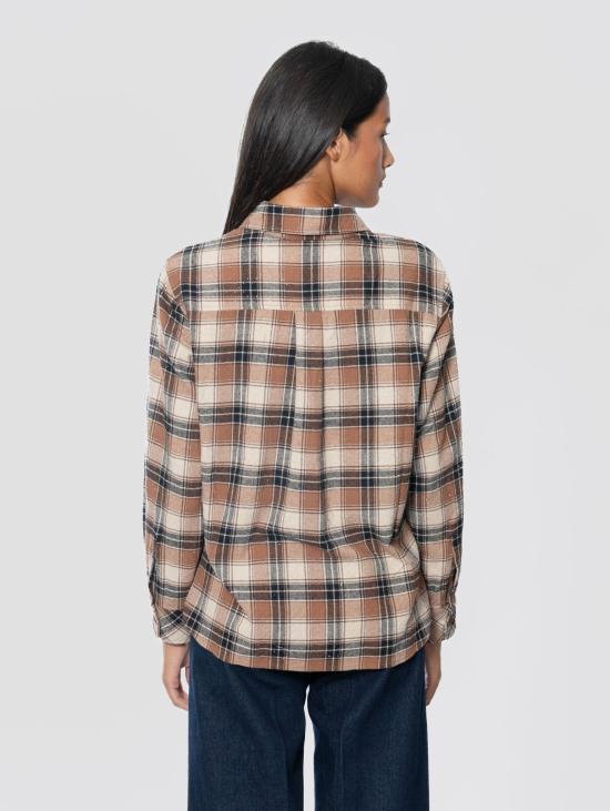 26FW 파로쉬 셔츠 Flanella con Strass Marrone의 Camicia a Quadri - PAROSH