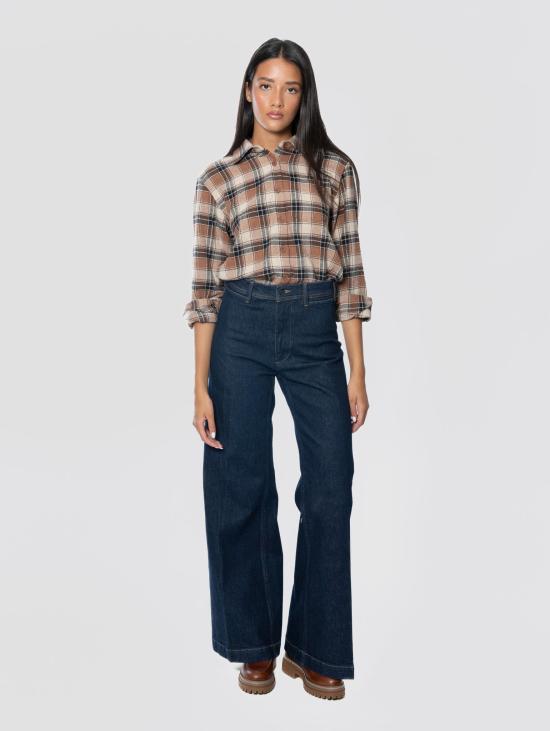 26FW 파로쉬 셔츠 Flanella con Strass Marrone의 Camicia a Quadri - PAROSH