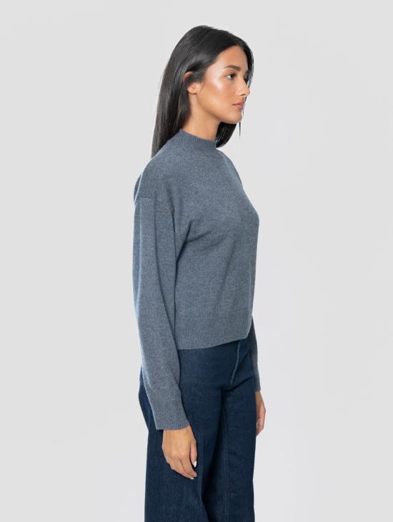 26FW 핑코 스웨터 캐시미어 Grigio 소재의 Maglia Collo Lupetto - PINKO