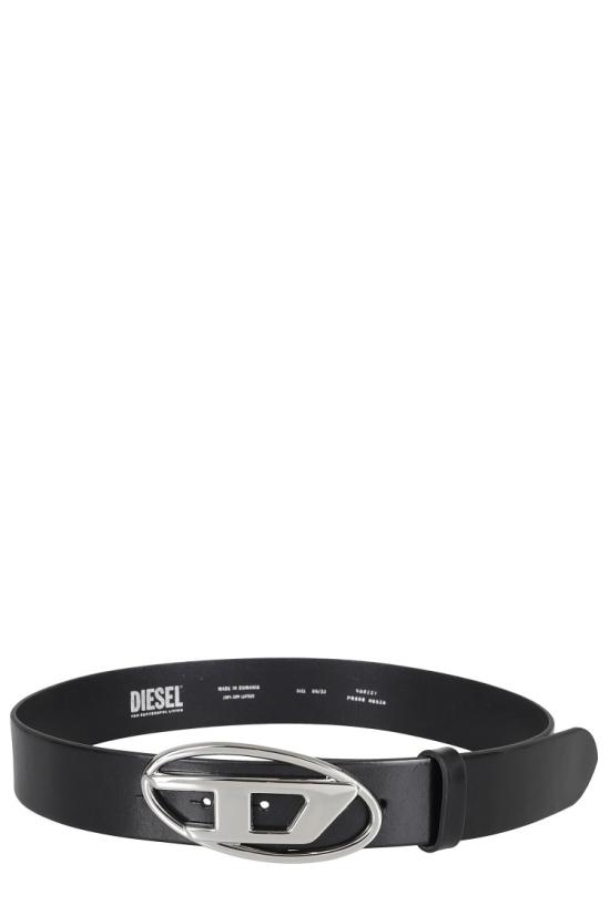 26SS 디젤 B-1DR W 레더 벨트 D 버클 X08727 PR666 098 Black - DIESEL