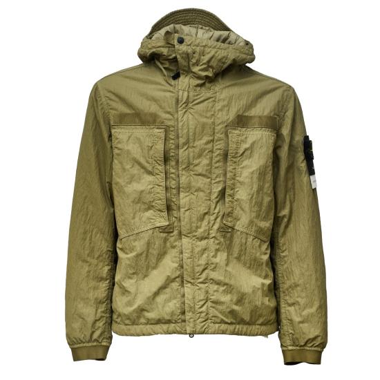 26FW 스톤 아일랜드 워프 립 나일론-TC 패딩 후드 자켓 L2S15Q100007 S0405 Green