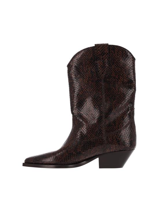 26FW 이자벨마랑 두에르토 텍스쳐드 레더 힐 웨스턴 부츠 BO0003FA D3A32S 11MA BROWN - ISABEL MARANT