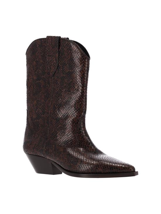 26FW 이자벨마랑 두에르토 텍스쳐드 레더 힐 웨스턴 부츠 BO0003FA D3A32S 11MA BROWN - ISABEL MARANT