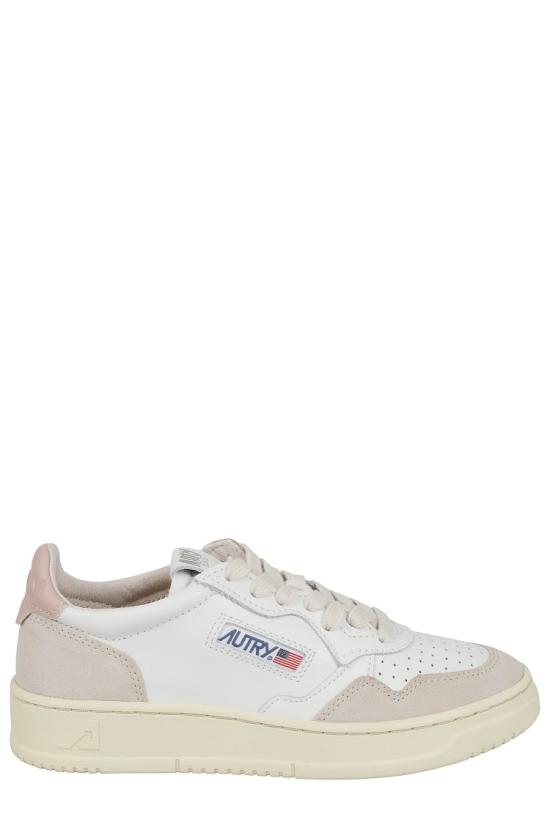 26FW 오트리 메달리스트 로우 레더 스니커즈 AULW 099 White