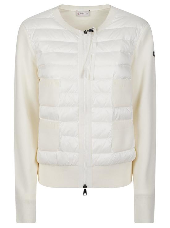 26FW 몽클레어 패딩 울 집업 카디건 패딩 울 집업 카디건 L2 093 9B510 00 A9018 White