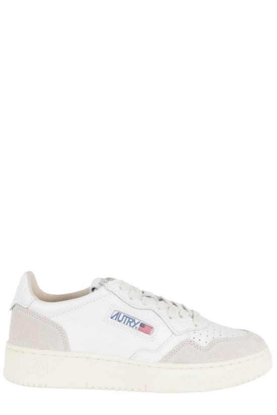 26FW 오트리 메달리스트 로우 레더 스니커즈 AULW 099 White