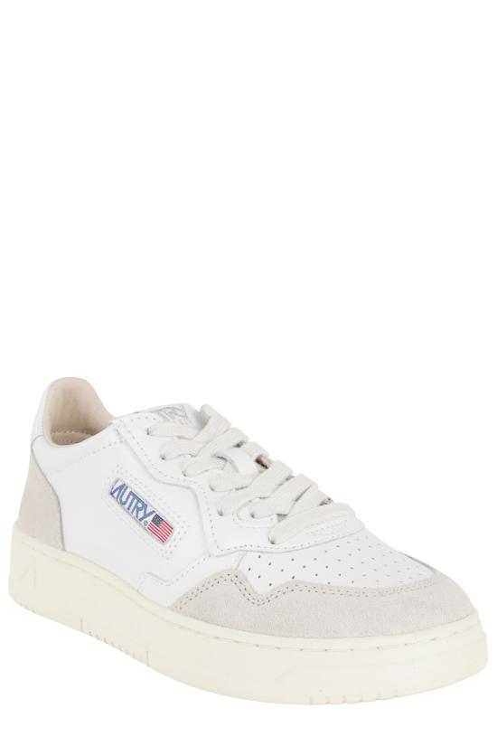 26FW 오트리 메달리스트 로우 레더 스니커즈 AULW 099 White - AUTRY