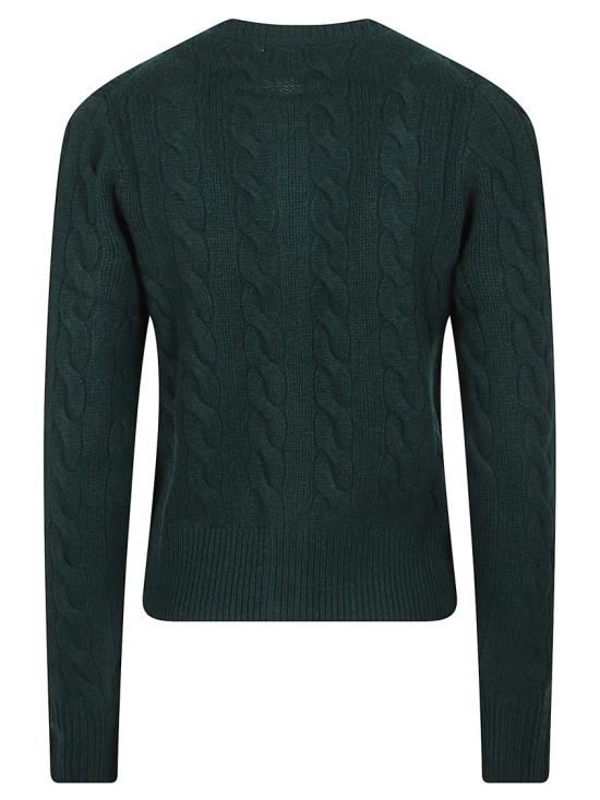 26FW 폴로 랄프로렌 로고 자수 크루넥 가디건 211972104503 Green - POLO RALPH LAUREN
