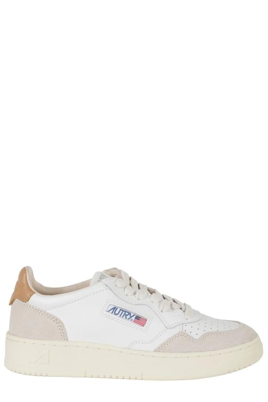 26FW 오트리 메달리스트 로우 레더 스니커즈 AULW 099 White