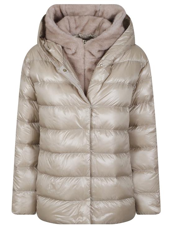 26FW 에르노 밍크 퍼 이펙트 파카 재킷 PI002312D 12017Z Neutrals