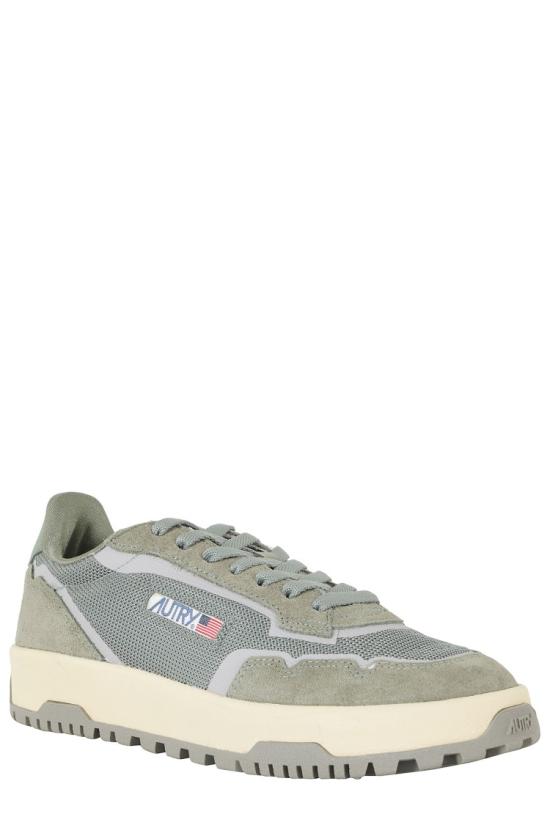26SS 오트리 WILDPACE 로우 스니커즈 립스탑 나일론 가죽 LDLM 098 Grey - AUTRY