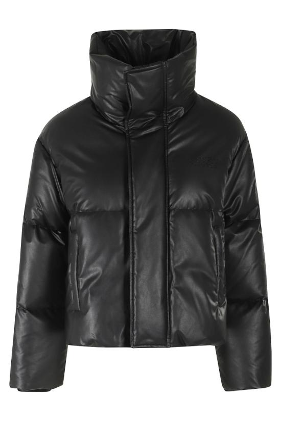 26FW MM6 메종마르지엘라 패딩 포우 레더 자켓 S52AM0368 M36016 099 Black