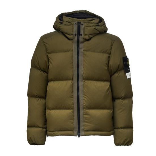 26FW 스톤 아일랜드 매트 립스탑 코듀라 어드밴스드 패브릭스 디테처블 후드 티어-레지스턴트 다운 자켓 L2S154100013 S0483 Green