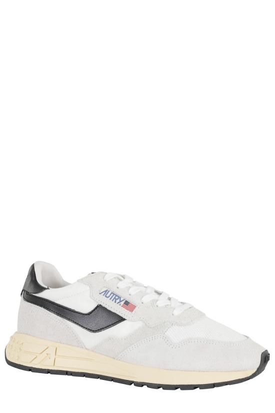 26SS 오트리 릴윈드 로우 나일론 스웨이드 스니커즈 WWLM 098 White - AUTRY