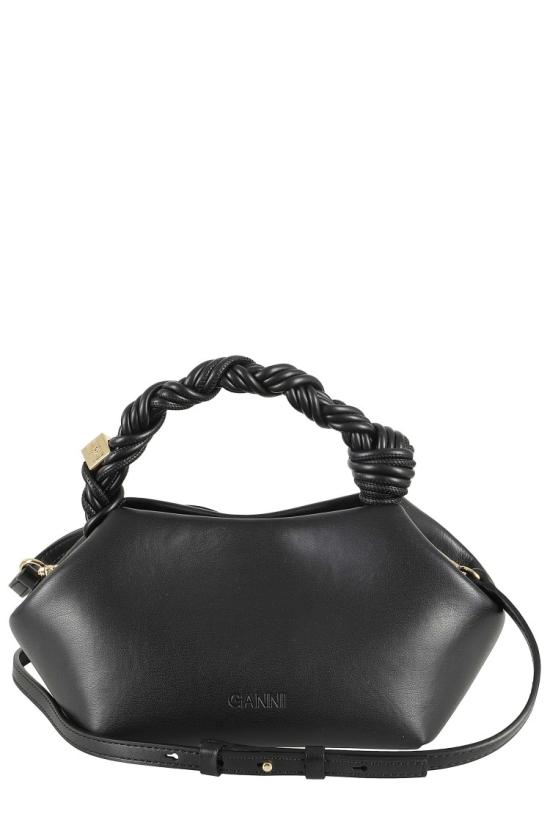 26FW 가니 스몰 레더 보우 토트백 A5241 099 Black - GANNI