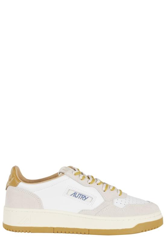 26SS 오트리 메달리스트 로우 레더 스니커즈 AULW 098 White