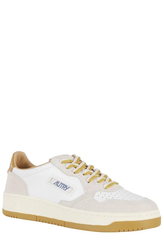 26SS 오트리 메달리스트 로우 레더 스니커즈 AULW 098 White - AUTRY