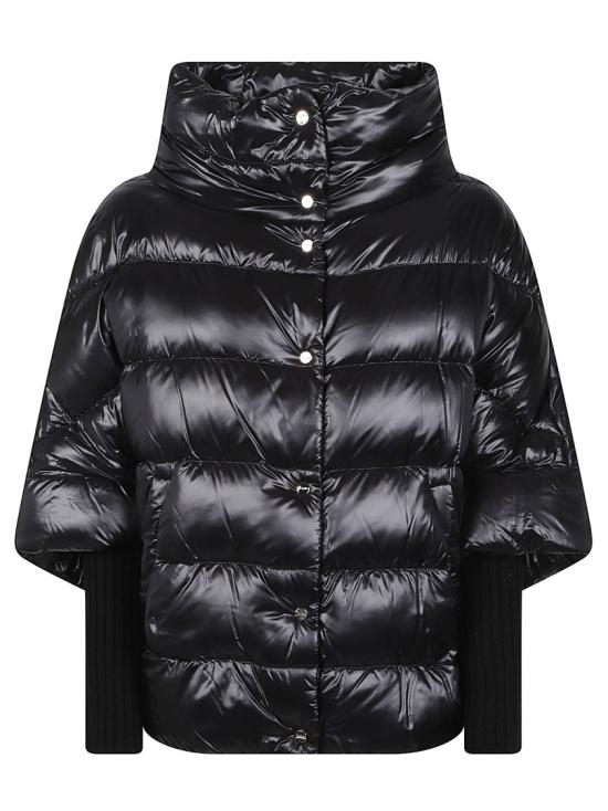26FW 에르노 하이넥 퀼팅 케이프 다운 재킷 PI002256D 12017Z Black