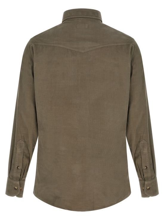 26FW 브루넬로 쿠치넬리 긴팔 셔츠 ML6884008C6070 Green - BRUNELLO CUCINELLI