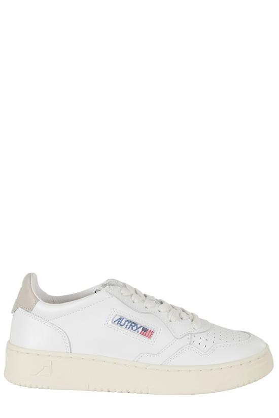 26FW 오트리 메달리스트 로우 레더 스니커즈 AULW 099 White