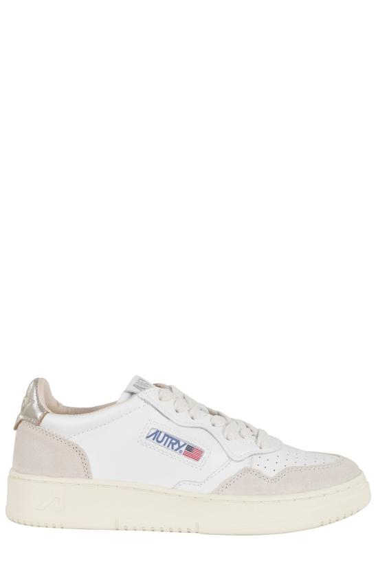 26FW 오트리 메달리스트 로우 레더 스니커즈 AULW 099 White