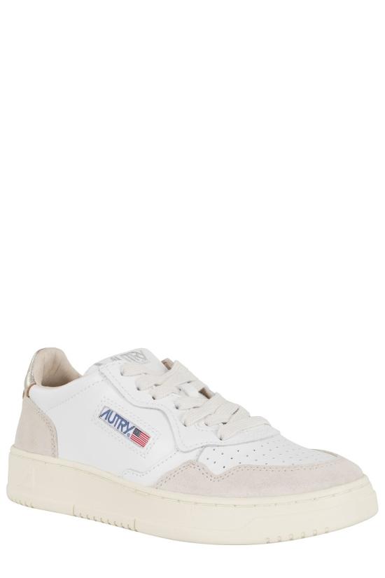 26FW 오트리 메달리스트 로우 레더 스니커즈 AULW 099 White - AUTRY
