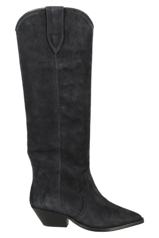 26FW 이자벨마랑 덴비 스웨이드 카프스킨 카우보이 부츠 BT0001FA A1A03S 099 Black