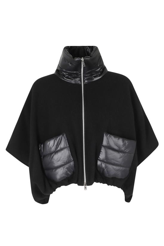 26FW 에르노 A 셰이프 리조트 쇼트 판초 GI00042DR 33395 099 Black