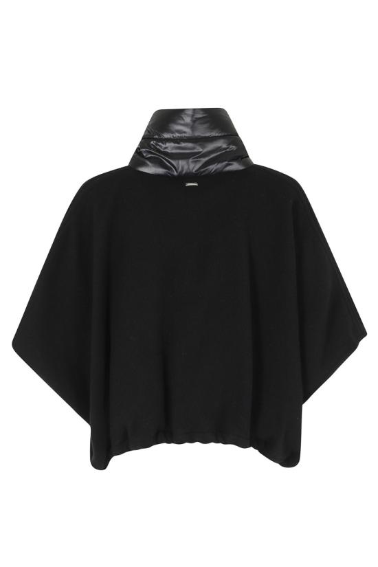 26FW 에르노 A 셰이프 리조트 쇼트 판초 GI00042DR 33395 099 Black - HERNO
