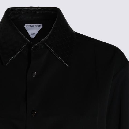 26FW 보테가베네타 셔츠 A002QU V6DB01010 DOUBLE BLACK - BOTTEGA VENETA