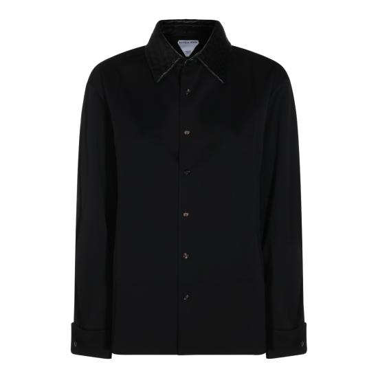 26FW 보테가베네타 셔츠 A002QU V6DB01010 DOUBLE BLACK - BOTTEGA VENETA