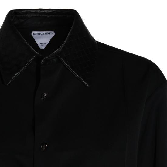 26FW 보테가베네타 셔츠 A002QU V6DB01010 DOUBLE BLACK - BOTTEGA VENETA
