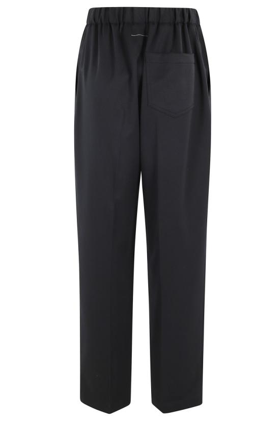 26SS MM6 메종마르지엘라 드로스트링 테일러링 울 트라우저 S52KA0512 M35153 098 Black - MM6 MAISON MARGIELA