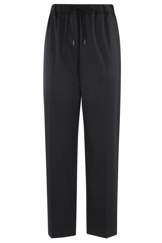 26SS MM6 메종마르지엘라 드로스트링 테일러링 울 트라우저 S52KA0512 M35153 098 Black