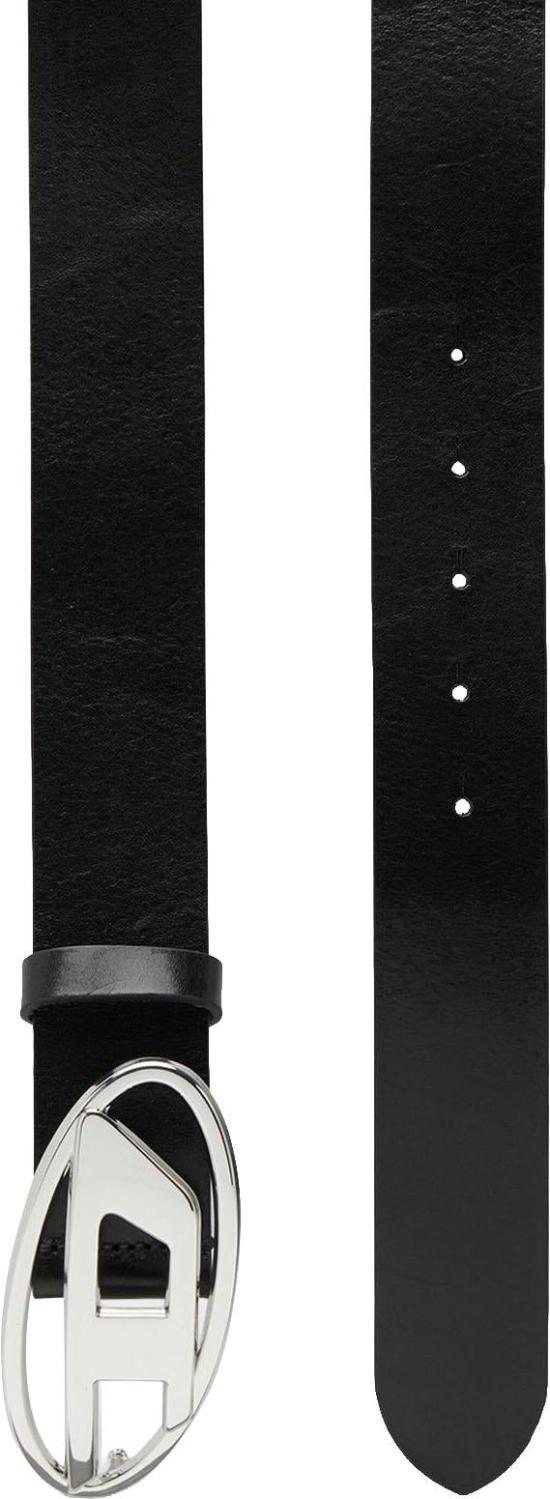 26SS 디젤 B-1DR W 레더 벨트 D 버클 X08727PR666098 BLACK - DIESEL