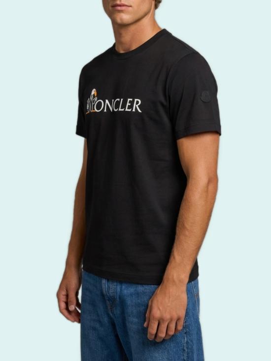 26FW 몽클레어 반팔 티셔츠 L20918C0003389B8U 999 BLACK