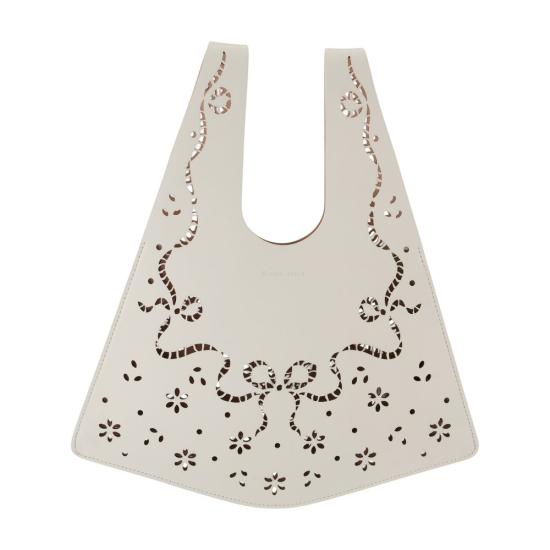 26FW 시몬로샤 미니 레이저컷 쇼퍼 백 BAG2260840CREAM IVORY