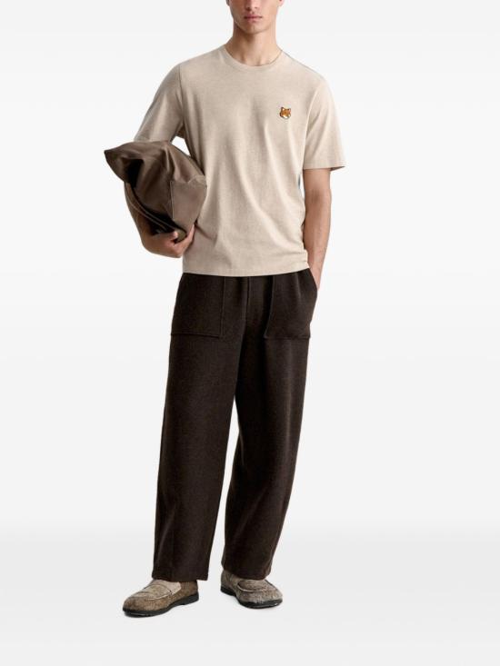 26FW 메종키츠네 폭스 헤드 레귤러 티셔츠 PM00107KJ70260604 BEIGE - MAISON KITSUNE